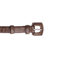 Brown - Front - Eastern Counties Leather Womens-Ladies Faux Snake Print Belt