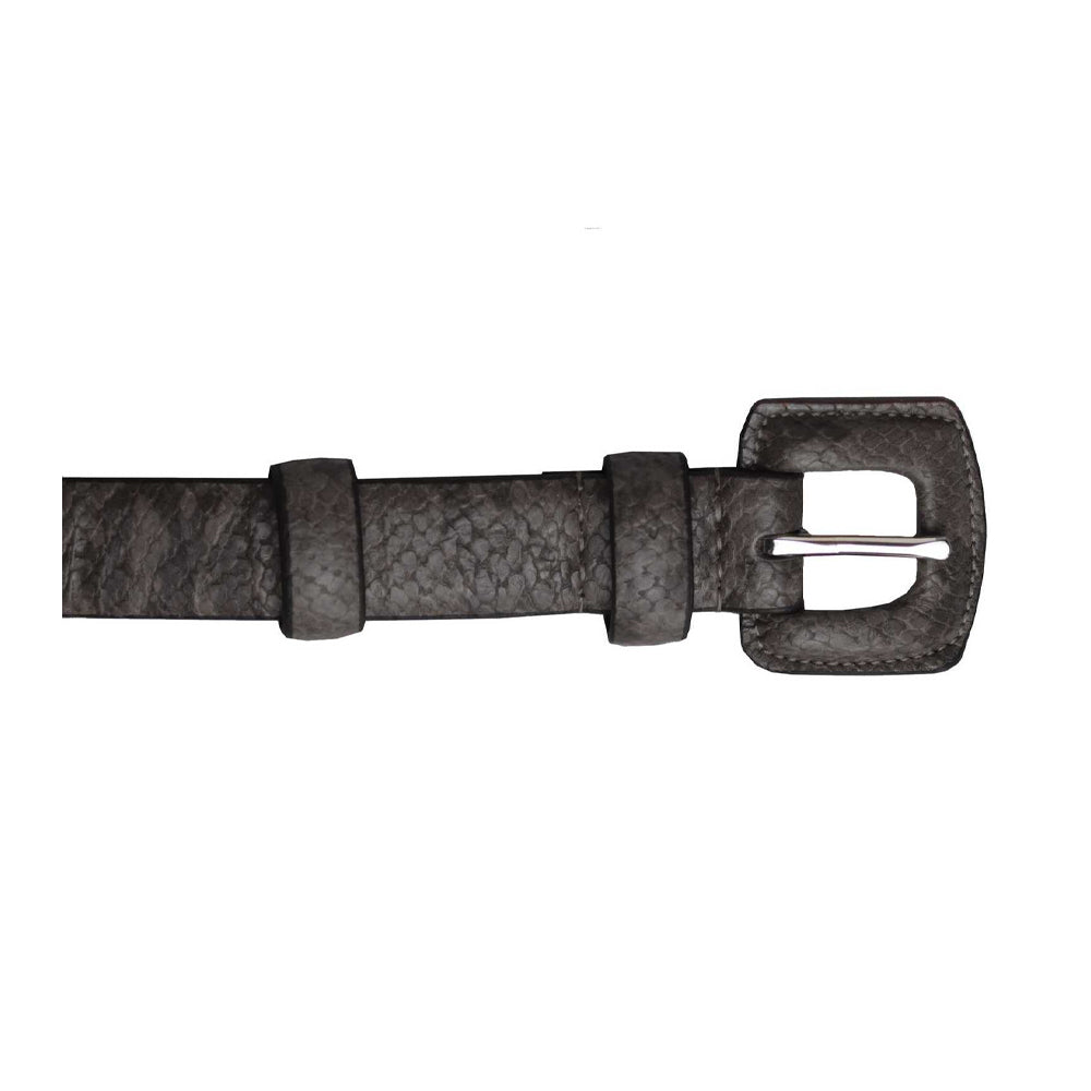 Black - Back - Eastern Counties Leather Womens-Ladies Faux Snake Print Belt