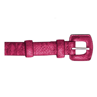 Fuchsia - Back - Eastern Counties Leather Womens-Ladies Faux Snake Print Belt