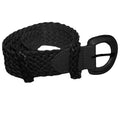 Black - Front - Eastern Counties Leather Womens-Ladies Plaited Belt