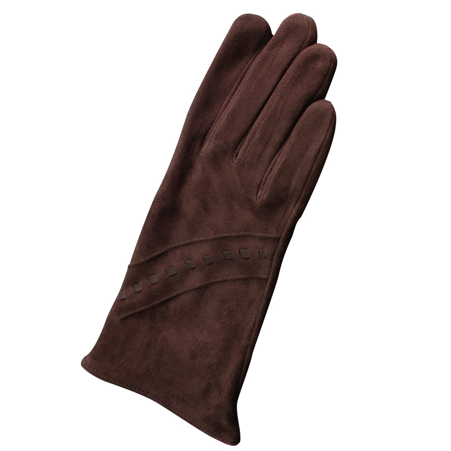 Brown - Front - Eastern Counties Leather Womens-Ladies Sian Suede Gloves