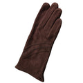 Brown - Front - Eastern Counties Leather Womens-Ladies Sian Suede Gloves