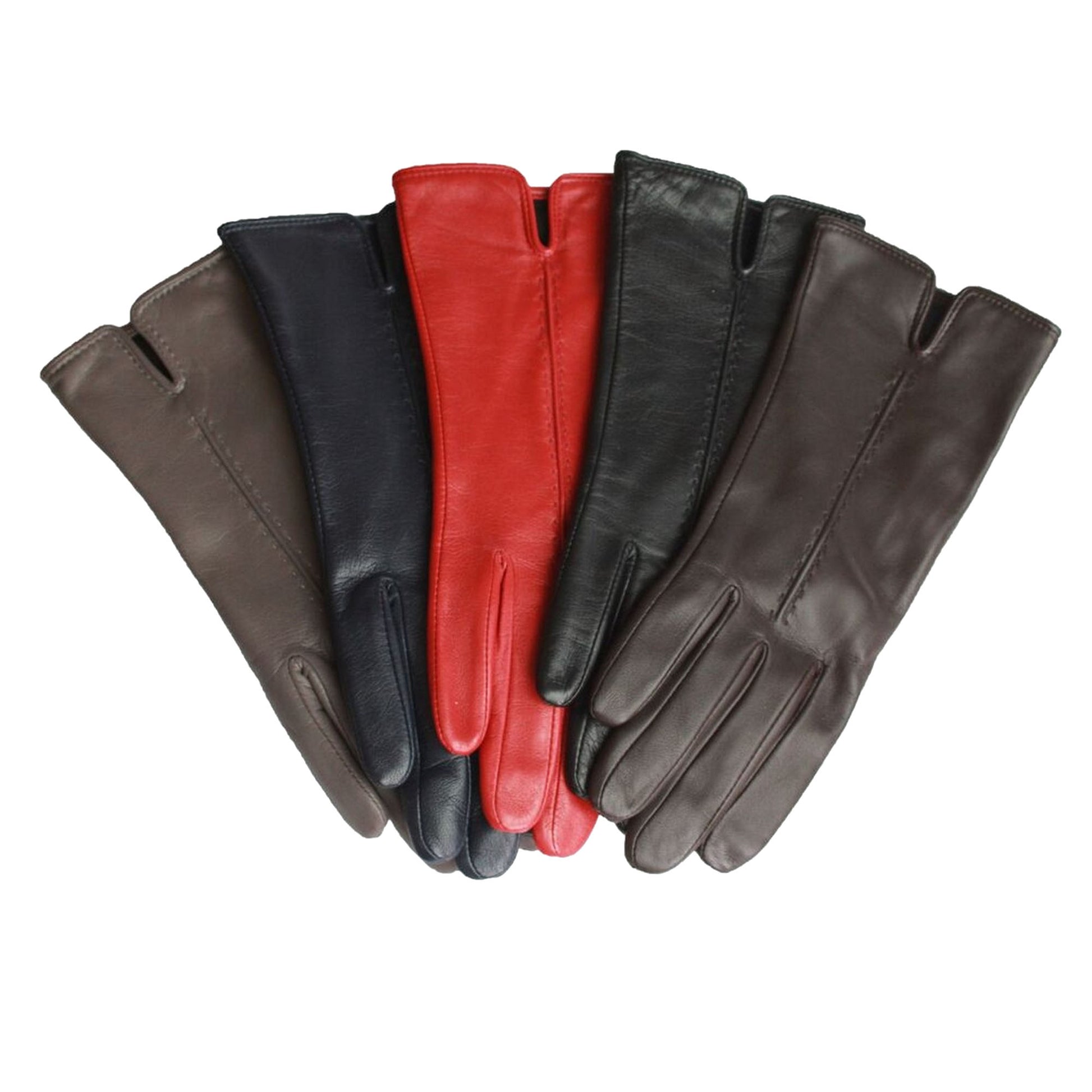 Brown - Back - Eastern Counties Leather Womens-Ladies Tess Single Point Stitch Gloves