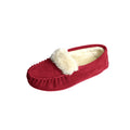 Crimson - Front - Eastern Counties Leather Womens-Ladies Zoe Plush Lined Moccasins