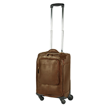 Tan - Front - Eastern Counties Leather Trolley Case
