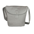 Charcoal - Front - Eastern Counties Leather Womens-Ladies Demi Handbag With Rounded Flap