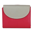 Pink-Grey - Front - Eastern Counties Leather Womens-Ladies Leanne Purse With Contrast Panel