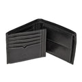 Black - Back - Eastern Counties Leather Mens Mark Trifold Wallet With Coin Pocket