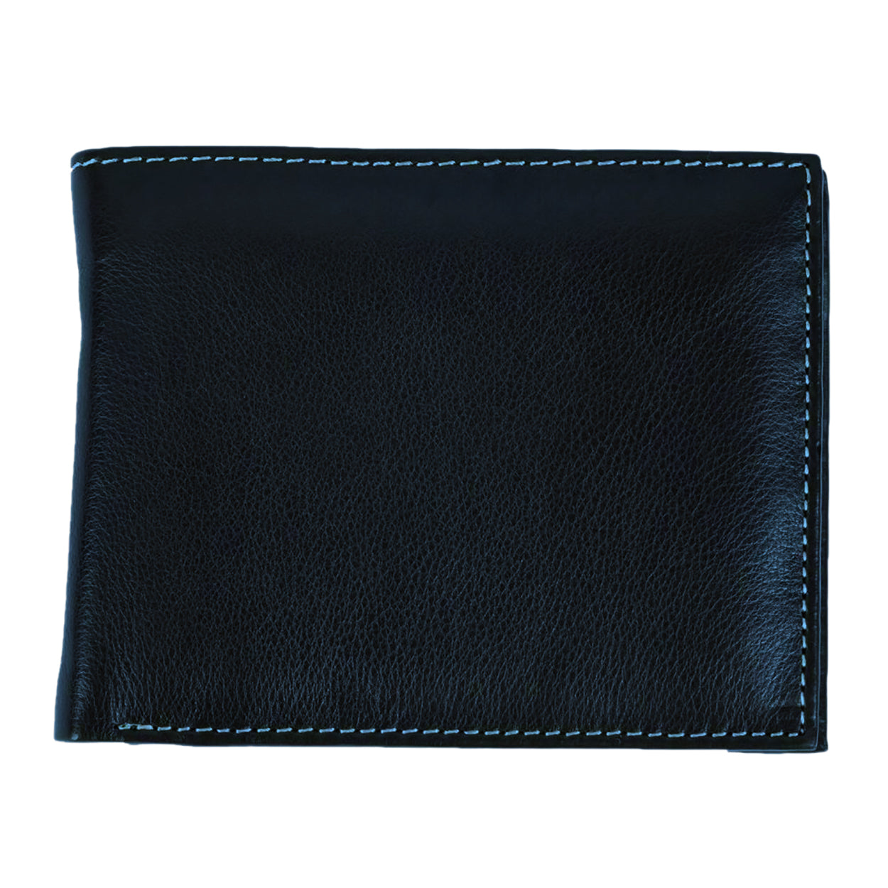 Navy - Front - Eastern Counties Leather Mens Mark Trifold Wallet With Coin Pocket