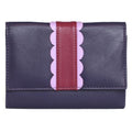 Purple-Pink - Front - Eastern Counties Leather Womens-Ladies Melanie Purse With Scalloped Detail Panel