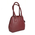 Cranberry - Side - Eastern Counties Leather Womens-Ladies Twin Handle Bag