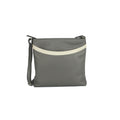 Grey-White - Front - Eastern Counties Leather Womens-Ladies Aimee Colour Band Handbag