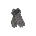Grey - Front - Eastern Counties Leather Womens-Ladies Giselle Faux Fur Cuff Gloves