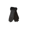Black - Front - Eastern Counties Leather Womens-Ladies Giselle Faux Fur Cuff Gloves