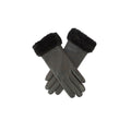Black - Front - Eastern Counties Leather Womens-Ladies Debbie Faux Fur Cuff Gloves