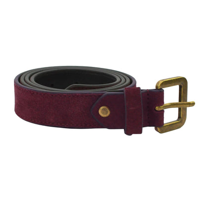 Burgundy - Front - Eastern Counties Leather Womens-Ladies Alessia Suede Waist Belt