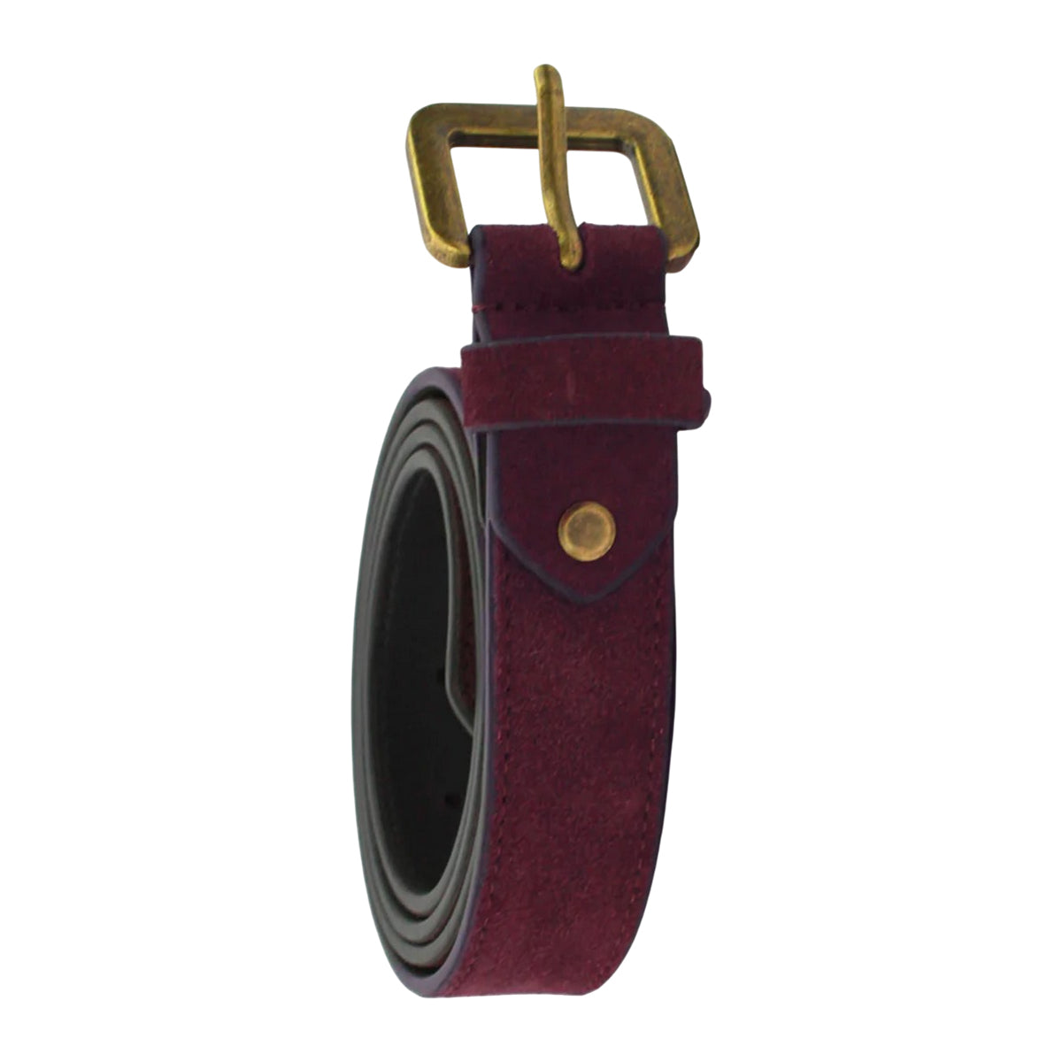 Burgundy - Back - Eastern Counties Leather Womens-Ladies Alessia Suede Waist Belt