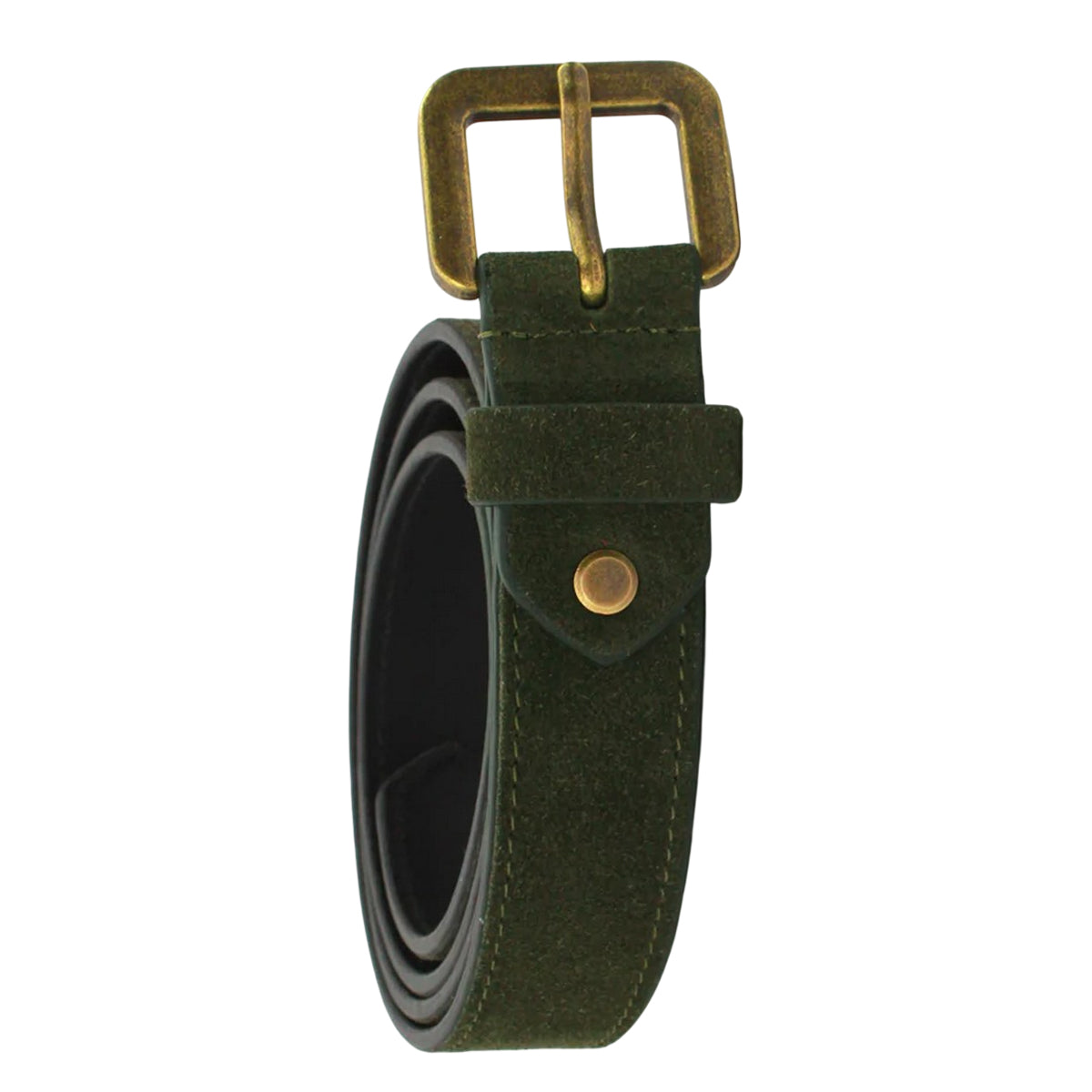 Olive - Back - Eastern Counties Leather Womens-Ladies Alessia Suede Waist Belt