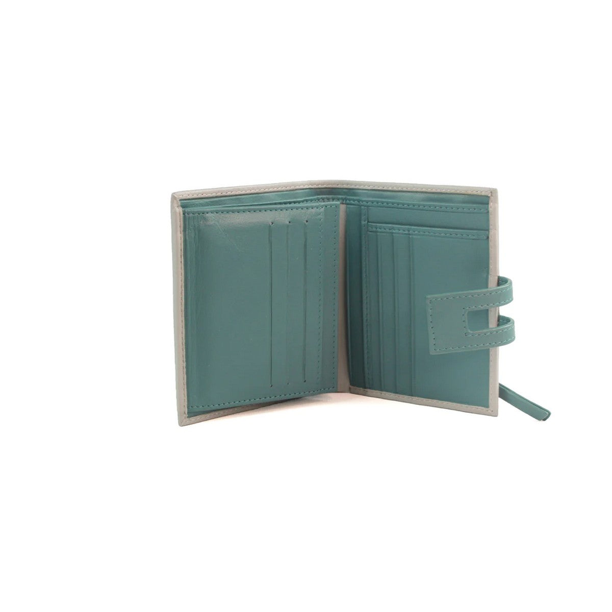 Grey-Aquatic - Lifestyle - Eastern Counties Leather Cassie Contrast Panel Leather Purse