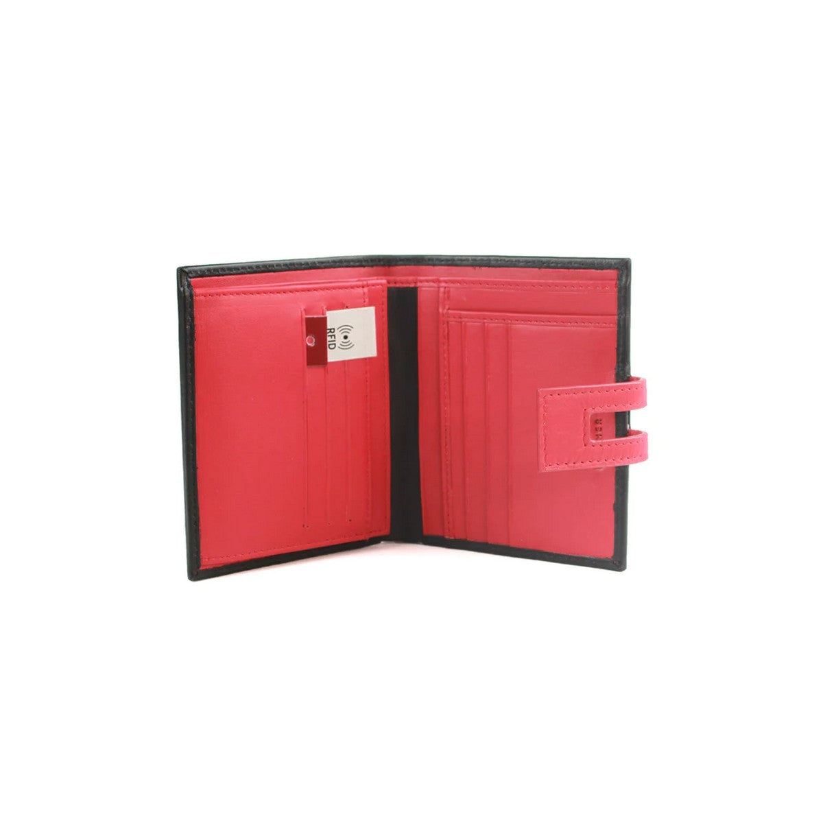 Black-Watermelon - Lifestyle - Eastern Counties Leather Cassie Contrast Panel Leather Purse