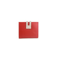 Red-Ivory - Front - Eastern Counties Leather Cassie Contrast Panel Leather Purse