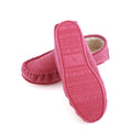 Pink - Side - Eastern Counties Leather Womens-Ladies Bethany Berber Suede Moccasins