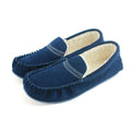 Blue - Front - Eastern Counties Leather Womens-Ladies Bethany Berber Suede Moccasins