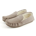 Stone - Front - Eastern Counties Leather Womens-Ladies Bethany Berber Suede Moccasins