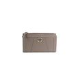 Taupe - Front - Eastern Counties Leather Davina Leather D-Ring Purse