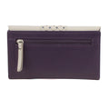 Purple-Ivory - Back - Eastern Counties Leather Donna Contrast Panel Leather Purse