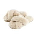 Oyster - Front - Eastern Counties Leather Womens-Ladies Delilah Sheepskin Slippers