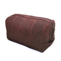Tan - Back - Eastern Counties Leather Jamie Distressed Leather Toiletry Bag