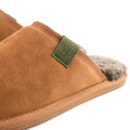 Chestnut - Back - Eastern Counties Leather Mens Tipped Sheepskin Slippers