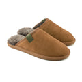 Chestnut - Front - Eastern Counties Leather Mens Tipped Sheepskin Slippers
