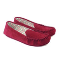 Wine - Front - Eastern Counties Leather Womens-Ladies Ffion Suede Moccasins