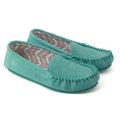 Aqua Blue - Front - Eastern Counties Leather Womens-Ladies Ffion Suede Moccasins