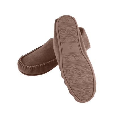 Truffle Brown - Back - Eastern Counties Leather Mens Harris Suede Moccasins