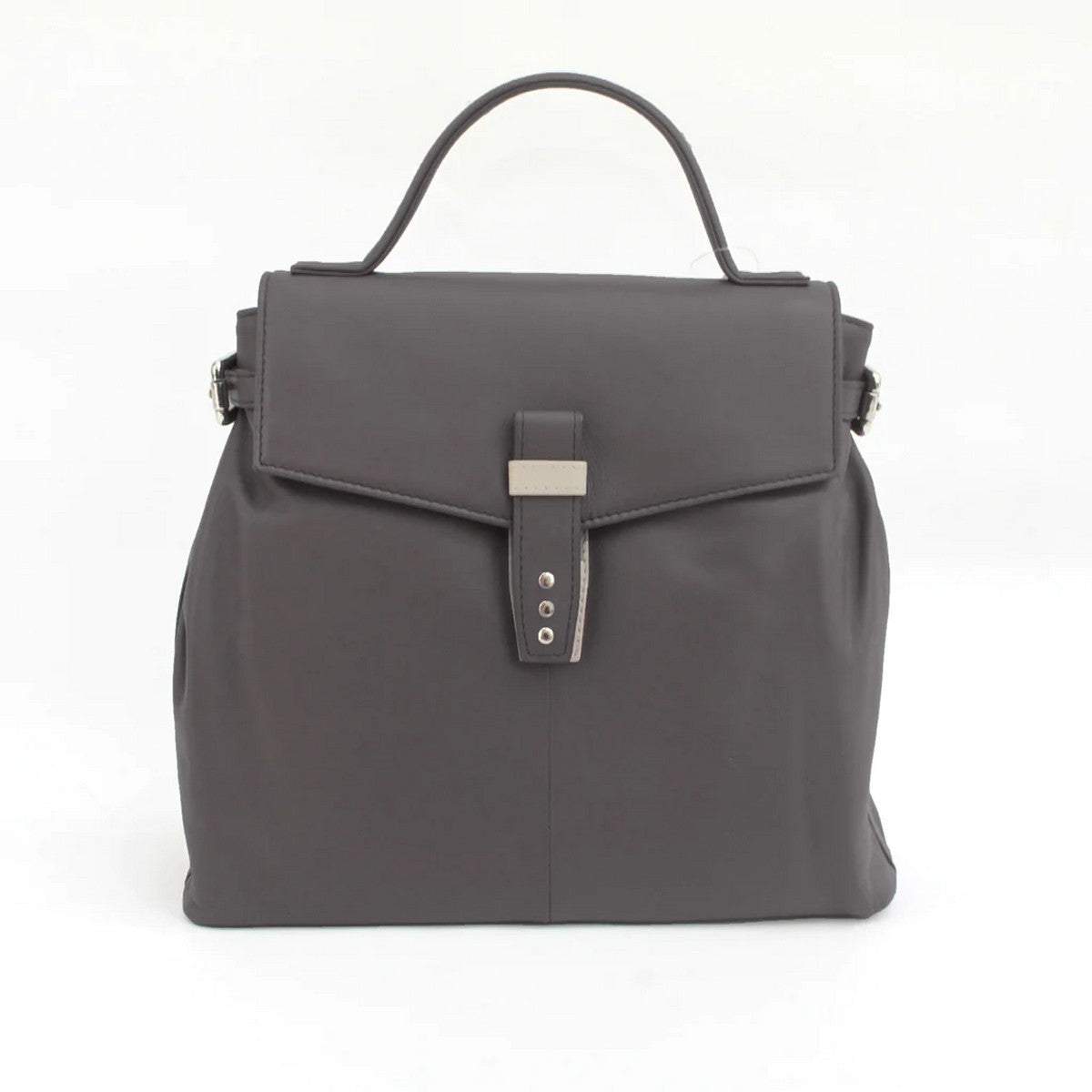 Black-Ivory - Front - Eastern Counties Leather Katrina Leather Buckle Detail Handbag