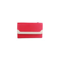 Watermelon-Ivory - Front - Eastern Counties Leather Nova Contrast Panel Leather Purse