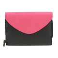 Black-Rose - Front - Eastern Counties Leather Una Colour Block Leather Purse
