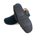 Navy - Side - Eastern Counties Leather Mens Owen Berber Suede Moccasins