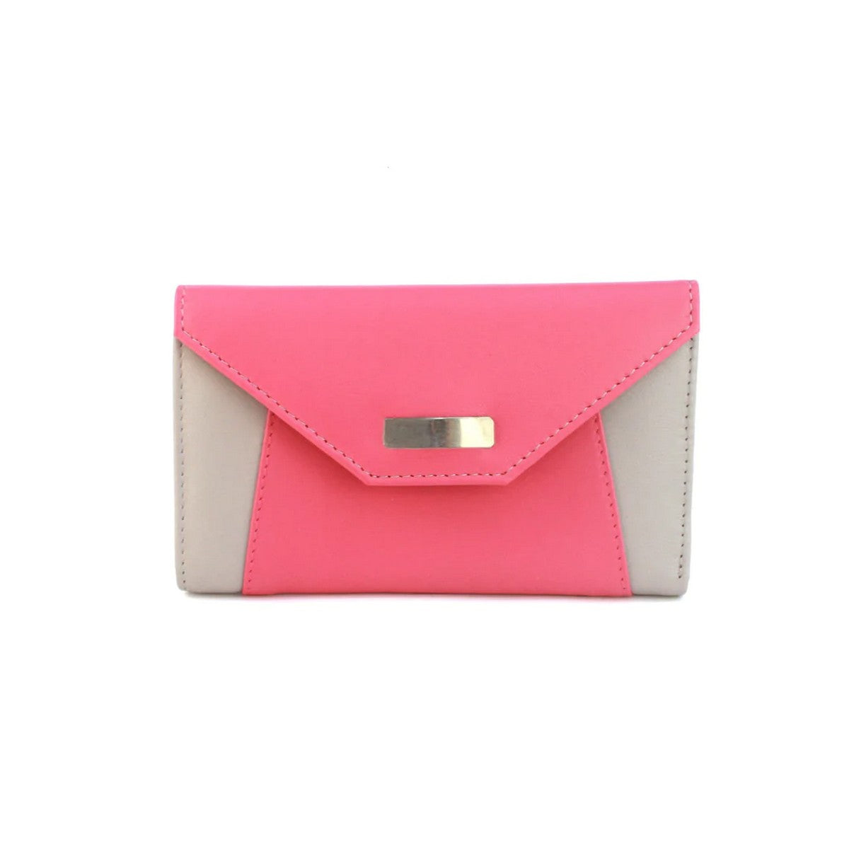 Ivory-Rose - Front - Eastern Counties Leather Savannah Envelope Leather Purse