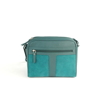 Aqua Blue - Front - Eastern Counties Leather Womens-Ladies Margot Suede Handbag