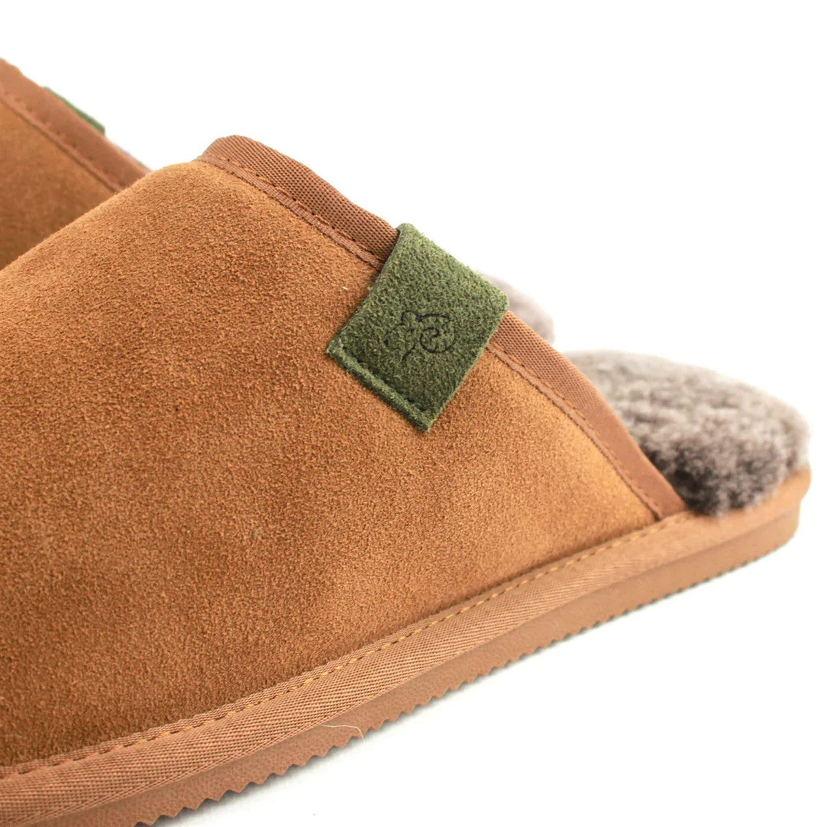 Chestnut - Back - Eastern Counties Leather Mens Ellis Sheepskin Slippers