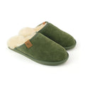 Olive - Front - Eastern Counties Leather Mens Ellis Sheepskin Slippers