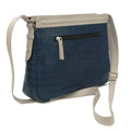 Blue-Ivory - Side - Eastern Counties Leather Crocodile Print Leather Handbag