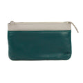Ivory-Teal - Front - Eastern Counties Leather Nellie Leather Purse