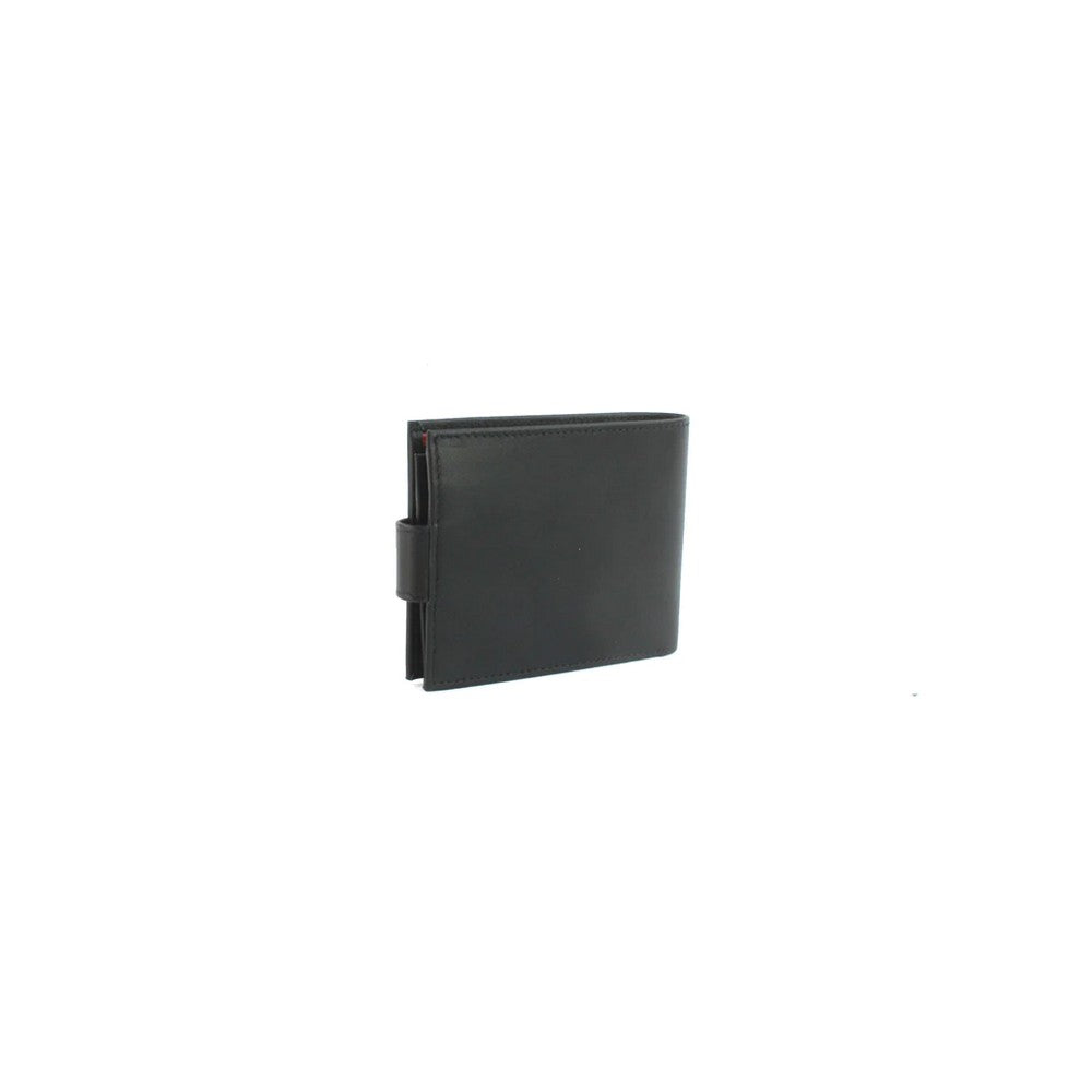 Black-Red - Back - Eastern Counties Leather Unisex Adult Grayson Bi-Fold Leather Contrast Piping Wallet