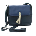 Navy-Cobalt Blue - Front - Eastern Counties Leather Womens-Ladies Zada Leather Handbag