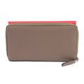 Taupe-Watermelon - Back - Eastern Counties Leather Womens-Ladies Ferne Colour Block Leather Purse
